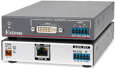 Extron's range of DTP products for AV over Twisted Pair installations. Components