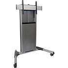 Chief XPA1US X-Large Fusion Manual Height Adjustable Mobile AV Cart finished in silver (55–100″ / Max. 136kg; VESA 200×200–800×400; **112–165cm to screen centre**)