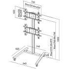 Multibrackets 2215 M Display Stand 180 Dual Vertical Black|Dual Monitor Trolley product image