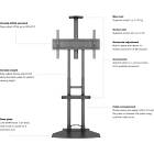 Multibrackets 7239 M Public Floorbase Basic 180 Plinth Stand| Includes shelf & camera holder product image