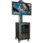 Unicol ASD5 AV Media Rack Cabinet with mast and PZX1 Mount  ({calcScreenSizeRangeINCH} / Max {calcMaxWeightKG} ; AVR5 cabinet with M1X1 mount; 442mm Rack Depth)