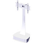 Unicol AX16P Axia High Level Monitor Plinth Stand with Locking Cabinet finished in white product image
