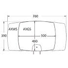 Unicol AXGS Axia 50×40cm Polished Edge Toughened Glass Shelf product image