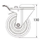 Unicol C10X4 4 × 10cm non-braked castor product image