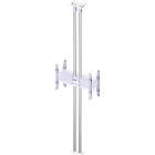 Unicol FCAD1 Back-to-Back Twin Screen Floor-to-Ceiling Kit finished in white product image