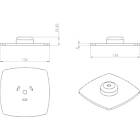 Unicol FP1X2 Pair of 135mm × 135mm Floor-to-Ceiling Single Column Base Plates product image