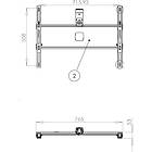 Unicol KP1CB Single Sided Tilting Ceiling/Wall Suspension Bracket for Monitors product image