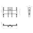 Unicol KP1DB Double Sided Tilting Ceiling/Wall Suspension Bracket for Monitors/TVs product image