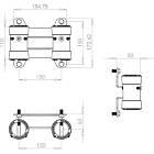Unicol PS3A1 Twin Column Adaptor for Pozimount/Xactmatch Wall Mounts product image
