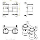 Unicol PS3V1 Twin Column Heavy Duty Adaptor for Pozimount/Xactmatch Wall Mounts product image