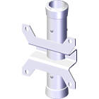 Unicol PS6U1 Single Column Floor-To-Ceiling Column Coupler finished in white product image