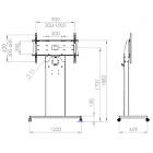 Unicol RH100-HD Rhobus Heavy Duty Trolley/Plinth Stand for Monitors and Touchscreens product image