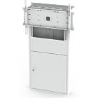 Unicol RPFWSH-HD Rhobus Plus Floor-to-Wall Monitor Stand finished in white product image