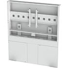 Unicol SUM6BD Summit Bolt-Down Single Screen Video Conference Wall finished in white product image