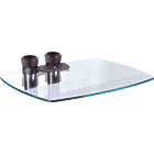 Unicol VGS 50×40cm Polished Edge Toughened Glass Shelf for VS1000 Range (110mm Column Centres; Max. 20kg)