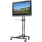 Unicol VS1000 Modular Monitor Trolley Kit with Scimitar base and 50×40cm shelf ({calcScreenSizeRangeINCH} Monitors / Max {calcMaxWeightKG} ; VESA {calcVESARange}; **Unbraked**)