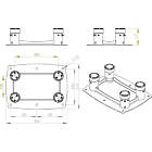 Unicol VWPA10 Adapta-Wall 4-column Ceiling Plate product image