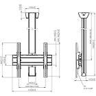 Vogels C1544B Monitor/TV Ceiling Mount Kit product image