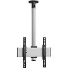 Vogels CT243044S Single display up to 65″ Monitor Turning Ceiling Mount (Max. 40kg; VESA 100×100–400×400;2221mm ceiling to display centre; Finished in Silver)
