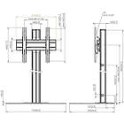 Vogels F2044S TV/Monitor Plinth Floor Stand with Tilt - Silver product image