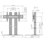 Vogels FD1584S TV/Monitor Plinth Floor Stand with Tilt - Silver product image