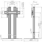 Vogels FD1864B TV/Monitor Plinth Floor Stand with Tilt - Black product image