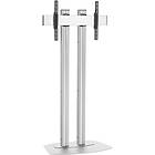Vogels FD1864S TV/Monitor Plinth Floor Stand with Tilt - Silver ({calcScreenSizeRangeINCH} / {calcMaxLoadText}; VESA {calcVESARange}; Max {calcScreenCentreHeightMaxCM} to screen centre; {DegTilt} Tilt)