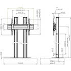 Vogels FD2064S TV/Monitor Plinth Floor Stand with Tilt - Silver product image