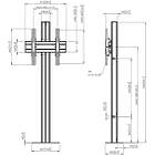 Vogels FM1544B Bolt-down Monitor Floor Stand withTilt - Black product image