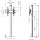 Vogels FM2044S TV/Monitor Bolt-down Floor Stand with Tilt - Silver product image
