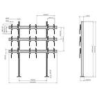 Vogels FMVW3347 3×3 Video Wall Bolt-Down Floor Stand product image