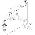 Vogels PFD 8541 Angled Twin pivot 10–29″ LCD/LED monitor desk mount product image