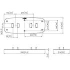 Vogels PFF 7070B Connect-it Bolt down plate for twin columns, finished in black product image