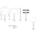 Vogels POF 7602 Outdoor bolt-down floor stand for LG 55XE4F finished in Black product image