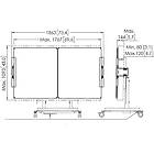 Vogels RISE A227 Whiteboard Set for 75″ monitors on RISE Motorised Display Lift Trolleys and Stands product image