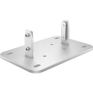 M Public Display Floormount Fixed Base Silver Monitor Stand Bolt-Down Base