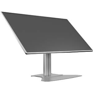 M Public Display Stand 80 HD Floorbase Single Silver 0–90° Tilting Low-Level Monitor Plinth Stand