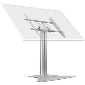 M Public Display Stand 110 HD Floorbase Single Silver 0–90° Tilting Low-Level Monitor Plinth Stand