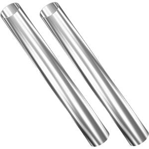 2 × 1500mm mild steel chrome finished undrilled column for trolleys and floor stands