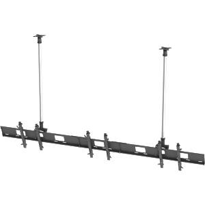 Inline multi-screen ceiling mount for 3 × 50″ Monitors