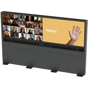 Summit Free-standing Dual Screen Video Conference Wall