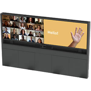 Summit Foor-To-Wall Dual Screen Video Conference Wall