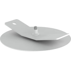 Blanking disc for unwanted holes from 6 to 60mm<br> finished in white.