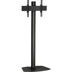 TV/Monitor Height Adjustable Plinth Floor Stand - Black