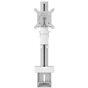 MONO Tilt and swivel height adjustable desk mount finished in white
