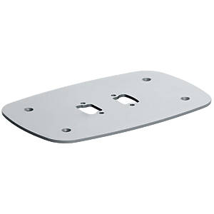 Connect-it Bolt down plate for single column, finished in silver