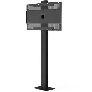 Outdoor bolt-down floor stand for LG 49XE4F finished in Black