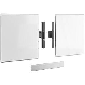 Whiteboard Set for 75″ monitors on RISE Motorised Display Lift Trolleys and Stands